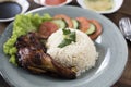 Popular Malaysian dish Nasi Ayam or chicken rice