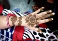 Popular Mehndi Designs for Hands Indian traditions Royalty Free Stock Photo