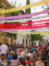 Popular neighbours street festival la Garriga town