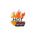 Popular news icon hot news for journalists