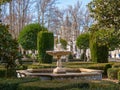 Popular park at Plaza Oriente Square in Madrid