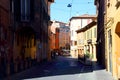 BOLOGNA, ITALY - CIRCA AUGUST 2016: Via Mascarella in Bologna Royalty Free Stock Photo