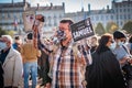 Popular protest in Lyon for the freedom of thought Royalty Free Stock Photo
