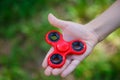 Popular red plastic finger spinner