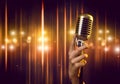 Popular singer Royalty Free Stock Photo