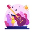 Popular singer in solo performance vector concept metaphor