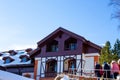 The popular ski resort in Tatranska Lomnica, High Tatras at winter Royalty Free Stock Photo