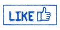 Like thumbs up facebook icon Royalty Free Stock Photo