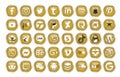 40 popular social media golden icons. Vector Illustration Royalty Free Stock Photo