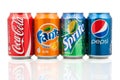 Popular soda drinks Royalty Free Stock Photo