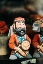 Popular Souvenirs is Dolls In The Similitude Of Caucasus Georgian warrior Man In Traditional Clothes. Man holding shield