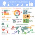 Popular sport infographic report print