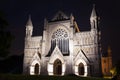 Popular St Albans abbey church night lights Royalty Free Stock Photo