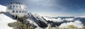 The popular starting point for attempting the ascent of Mont Blanc , France Royalty Free Stock Photo