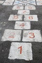 Popular street game/ Hopscotch