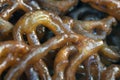 Popular sweet snack of South and Western Asia, named Jalebi, also known as Jilapi, zulbia, mushabak and zalabia, displayed for