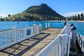 A view of Pilot Bay and Mount Maunganui, New Zealand