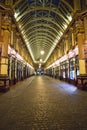 Popular tourist attraction in London - Leadenhall Market - LONDON, ENGLAND - SEPTEMBER 14, 2016 Royalty Free Stock Photo