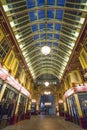 Popular tourist attraction in London - Leadenhall Market - LONDON, ENGLAND - SEPTEMBER 14, 2016 Royalty Free Stock Photo
