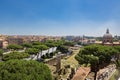 The popular tourist attraction, the Roman Forum, locatd in Rome, Italy Royalty Free Stock Photo