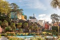 Portmeirion Village in North Wales, UK.