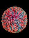 Red and Blue Fuzzball Royalty Free Stock Photo