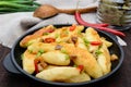 Popular traditional Czech, Hungarian, German dish: potato knedli dumplings