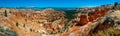 Panoramic View of Bryce Canyon National Park From the Rim Trail. Royalty Free Stock Photo