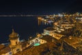 Popular travel destination, Limone on lake Garda at night,