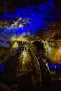 Beautiful limestone formations in Prometheus Cave