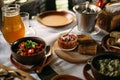 Popular Ukrainian dishes on the table, food photography Royalty Free Stock Photo