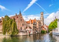Canal in Bruges, Belgium Royalty Free Stock Photo