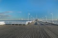 Popular walking jetty the longest European wooden sea pleasure pier in Sopot