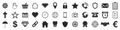 Popular web icons. Set of black conceptual icons. Vector icons Royalty Free Stock Photo