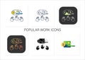 Popular work icons set