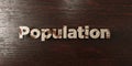 Population - grungy wooden headline on Maple - 3D rendered royalty free stock image