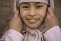 Aru Valley, Pahalgam. Kashmir, India - August 02, 2011: Cute Kashmiri girl smiling