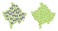 Population and Nature Kosovo Map