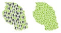 Population and Plantation Tanzania Map
