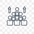 Population vector icon isolated on transparent background, linear Population transparency concept can be used web and mobile