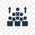 Population vector icon isolated on transparent background, Population transparency concept can be used web and mobile