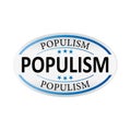 Populism paper colorful banners Design shape Vector label tag Royalty Free Stock Photo