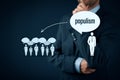 Populism and political marketing impact concept Royalty Free Stock Photo