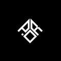 POR letter logo design on black background. POR creative initials letter logo concept. POR letter design