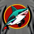 Porbeagle Shark Animal Style Print Design Logo. Generative AI.
