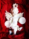 Porcelain angels , Christmas . Royalty Free Stock Photo