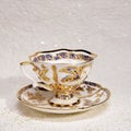 Porcelain antique tea cup and saucer Royalty Free Stock Photo