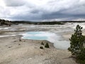 Porcelain basin hot springs in Yellowstone Royalty Free Stock Photo