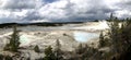 Porcelain basin hot springs in Yellowstone Royalty Free Stock Photo