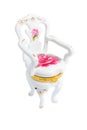 Porcelain chair casket isolated on a white backgro